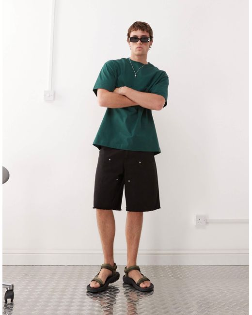 Weekday Green Oversized T-shirt for men