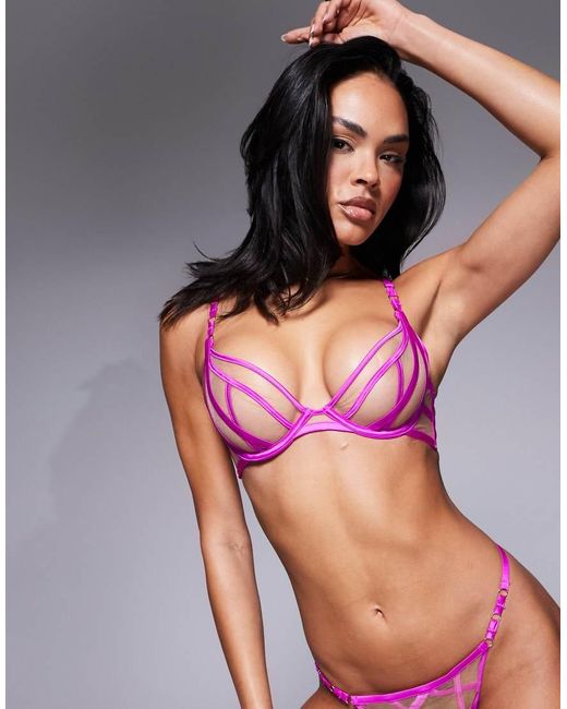 Sujetador Escotado Sin Relleno Sheer Desire De -Morado Ann Summers de color Purple