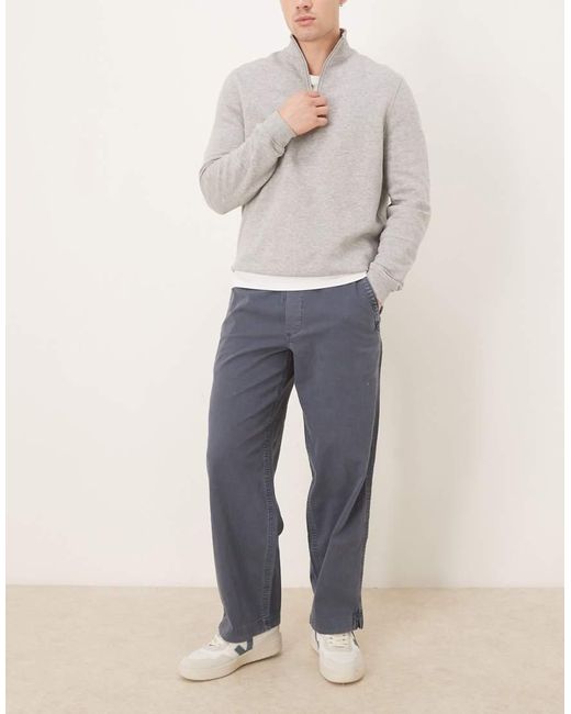 Abercrombie & Fitch Gray baggy Fit Pull On Trousers for men