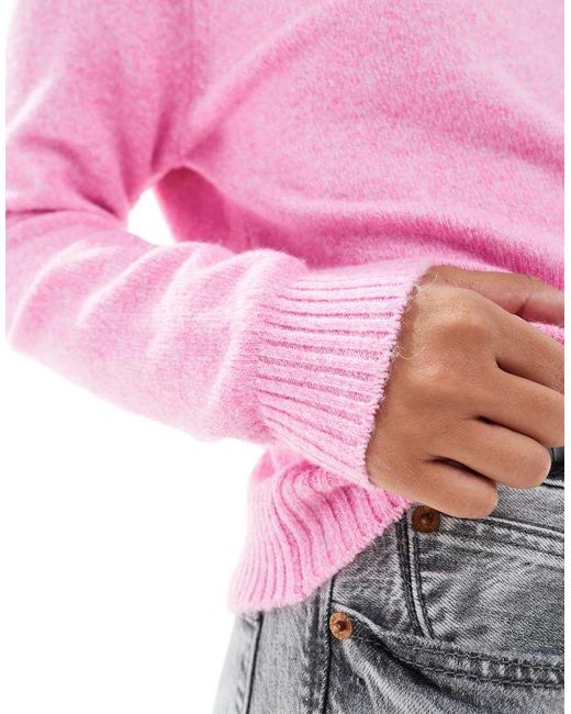 Vero Moda Pink Round Neck Knit Sweater