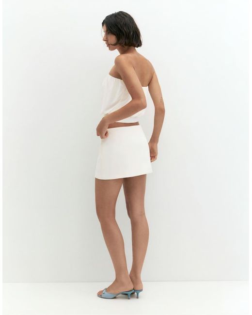 Pull&Bear Satijnen Minirok in het White