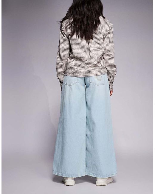 Courtside Blue Oversized Denim Jeans