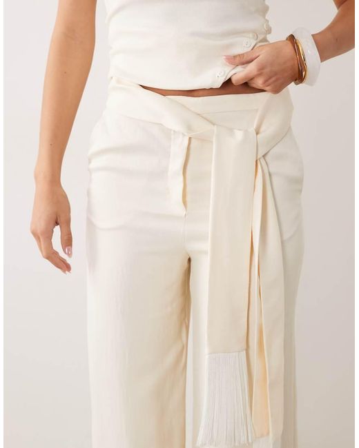 Mango Natural Newyork Tailored Relaxed Trouser Co-ord