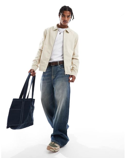 ASOS Harrington Jack in het Natural voor heren