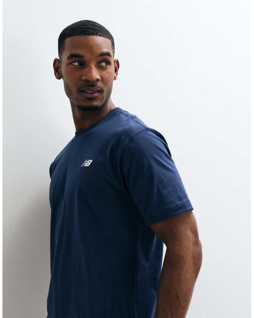 New Balance Blue Sports Essentials Cotton T-shirt for men