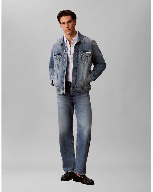Calvin Klein Blue Denim Trucker Jacket for men