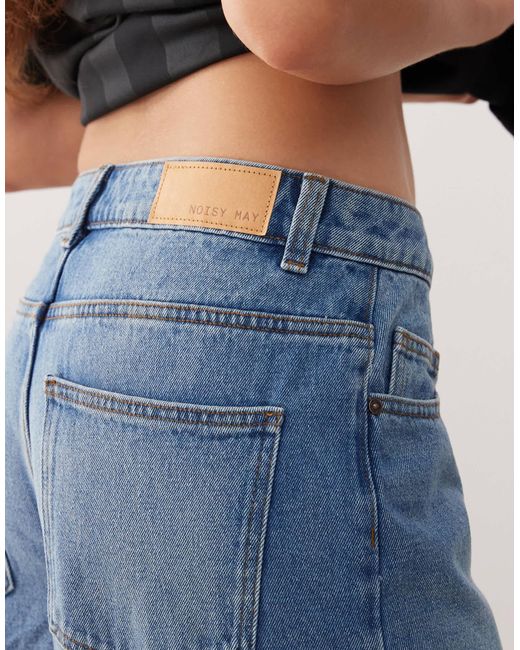Noisy May Blue – bermuda-shorts aus denim