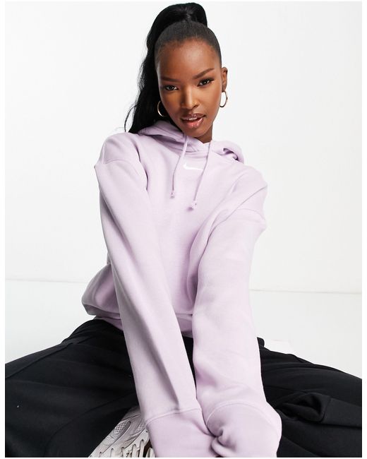 Sudadera rosa con capucha y logo pequeño Nike de color Blanco | Lyst