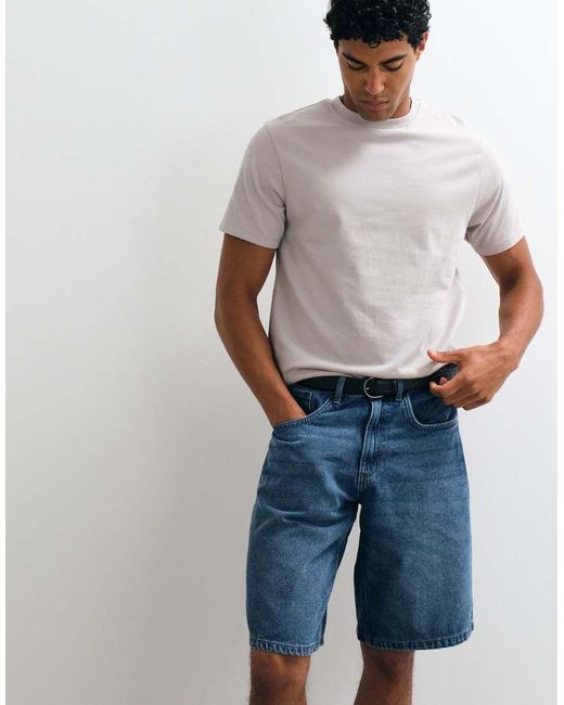 Redefined Rebel White Valencia Loose Fit Denim Shorts for men