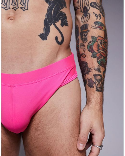 Slip ASOS pour homme en coloris Pink