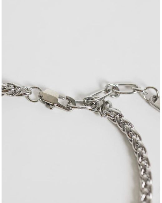 Bracciale di ASOS in Natural da Uomo
