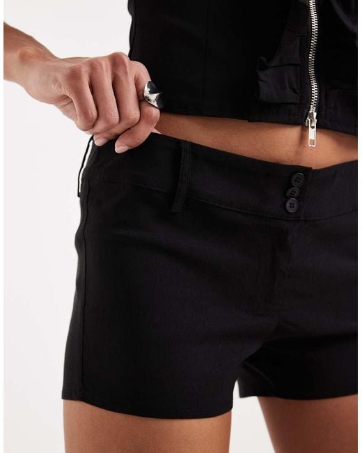 Motel Black Janei Tailored Micro Shorts