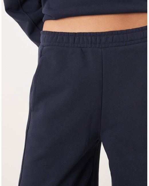 ASOS Blue Premium 500Gsm Seamed Barrel Leg Jogger