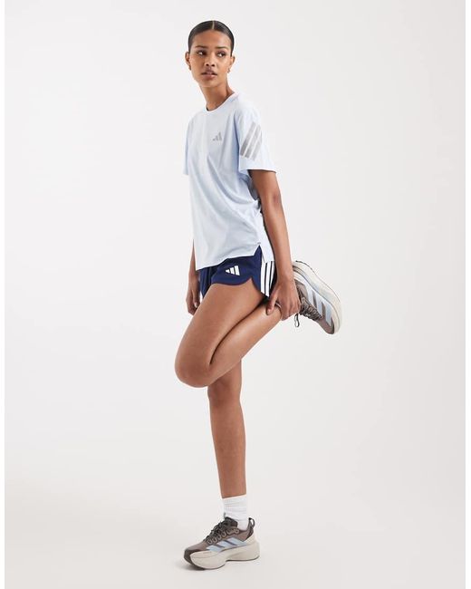 Adidas Originals Blue Pacer Workout Woven High Rise Shorts