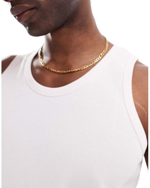 Cotton On White Loose Fit Rib Tank for men