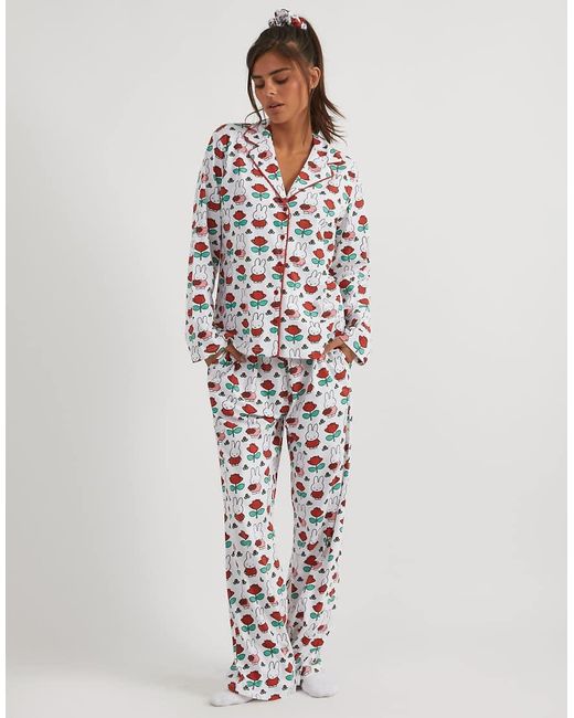 Skinnydip London White Miffy Rose Pyjama Set