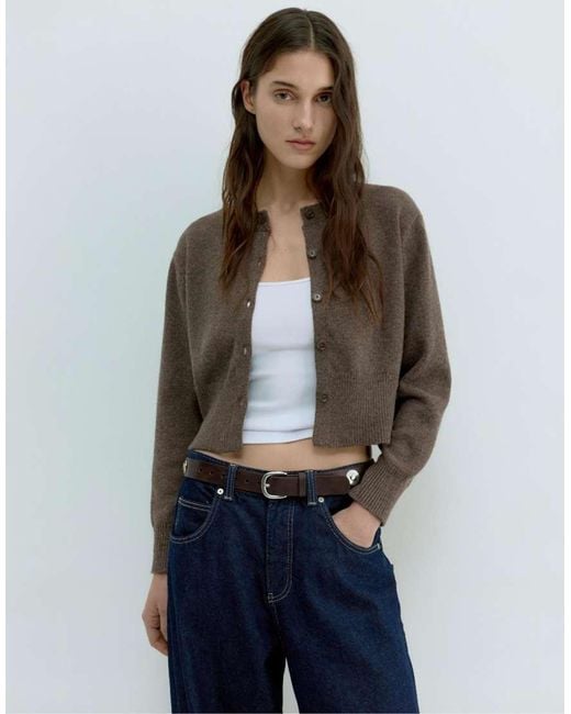 Pull&Bear Blue Short Buttoned Cardigan