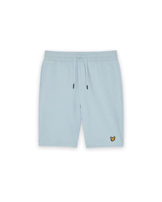 Lyle & Scott Blue Mid Layers Fly Fleece Shorts for men