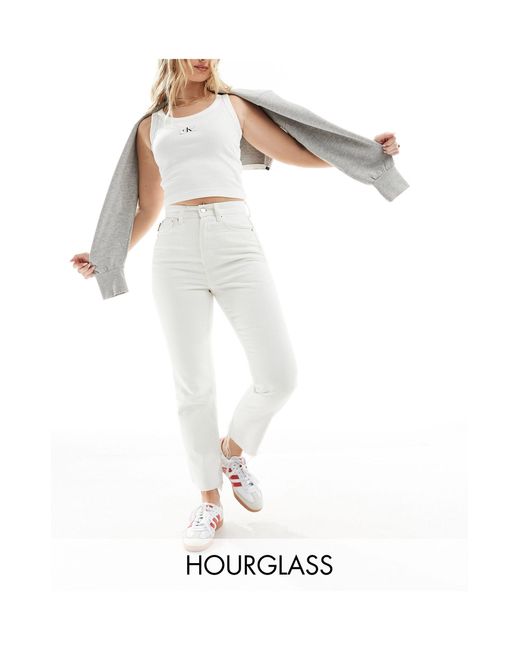 ASOS White Hourglass Cropped 90s Straight Jean