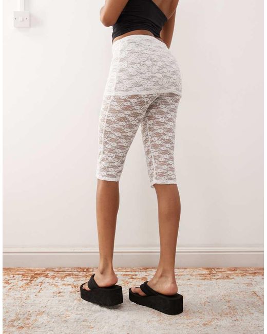 Pantaloni Capri Bianchi di Collusion in Natural