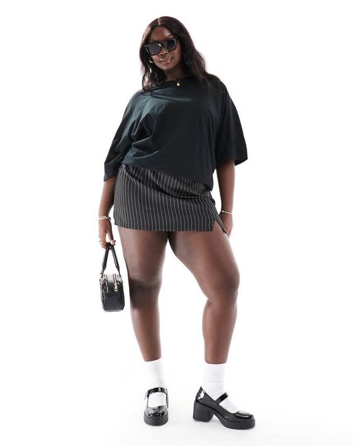 Yours Black Oversized Boxy T-Shirt