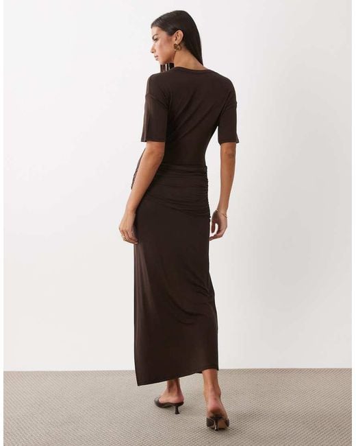ASOS White Wrap Waist Maxi Dress