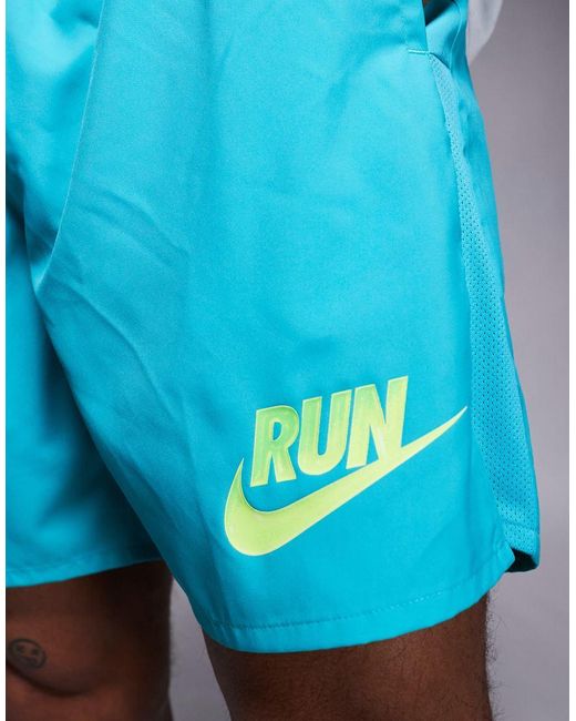 Nike Blue Challenger Dri-fit 7 Inch Shorts for men