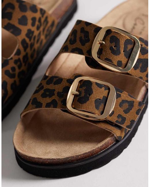 New Look Brown Double-buckle Sandals