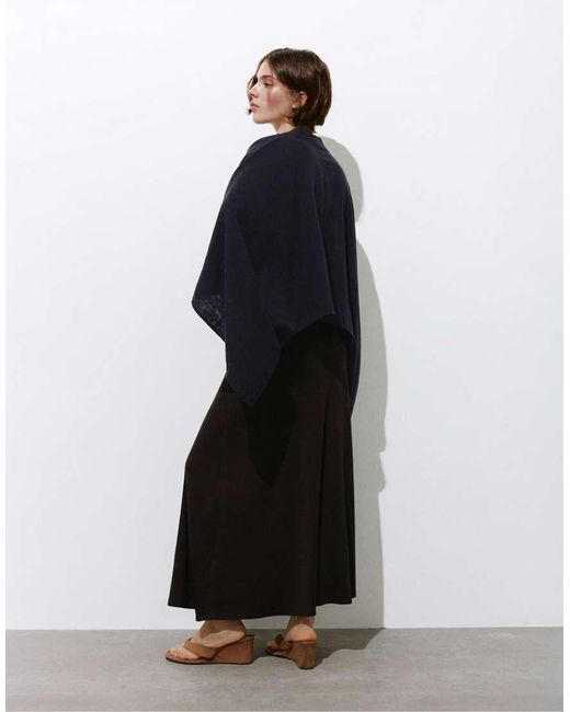 Pull&Bear Black Short Chiffon Kimono