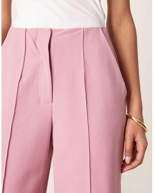 Y.A.S Pink High Waist Wide Leg Tailored Trouser Co-ord