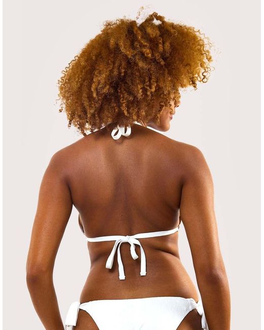 Peek & Beau Brown Fuller Bust Mix & Match Textured Triangle Bikini Top