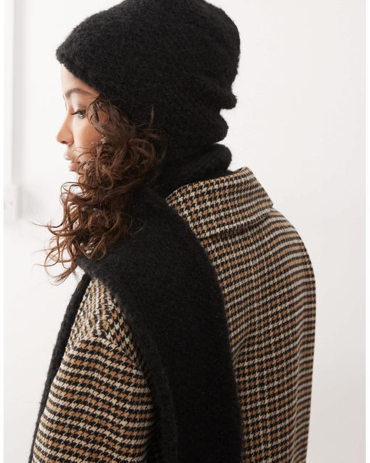 Collusion Brown – 2-in-1-strickkopftuch und kapuze