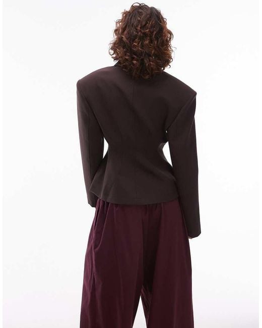 ASOS Tailored Sculpted Cinch Waist Zip Through Jacket