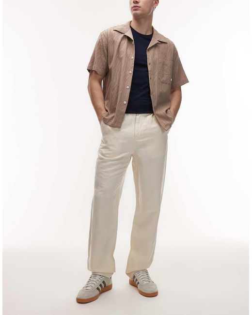 Lacoste Natural Straight Leg Woven Pants for men