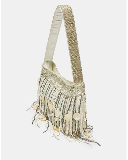 Stradivarius Metallic Beaded Shoulder Bag