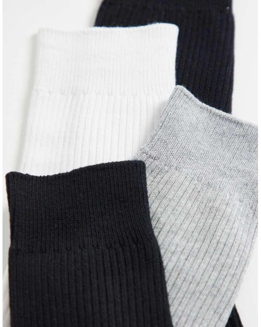 Cotton On White 4 Pack Everyday Socks for men