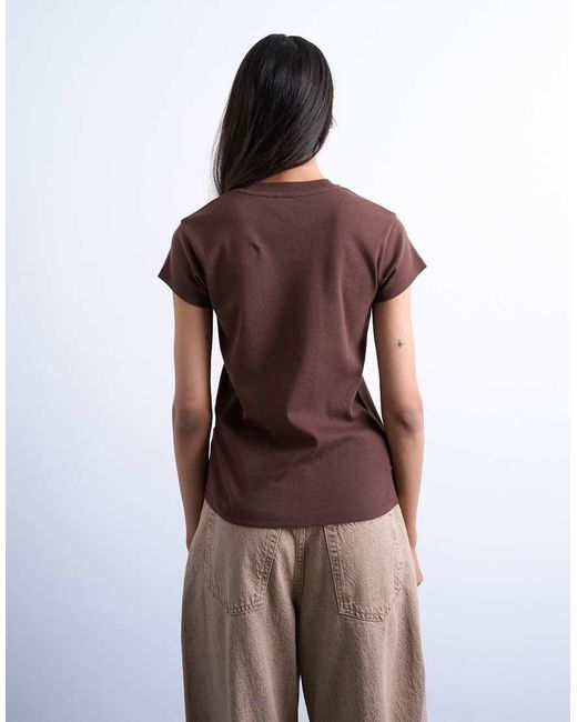TOPSHOP Brown Everyday Tee