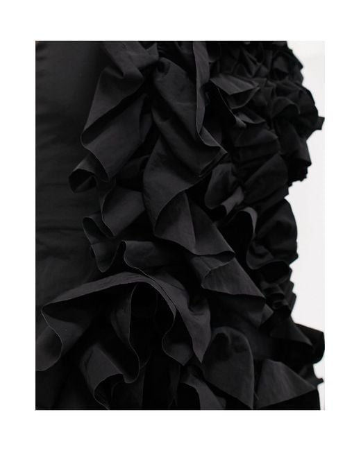 ASOS Black – strukturiertes minikleid