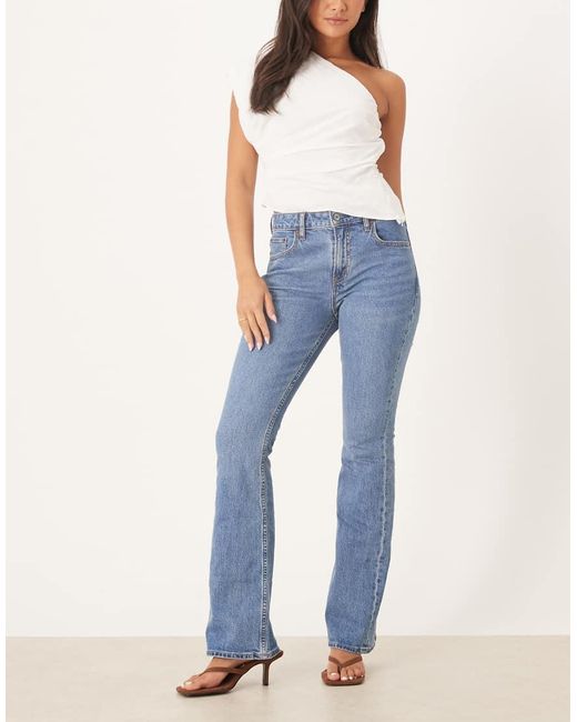 Abercrombie & Fitch Blue Curve Love Mid Rise Bootcut Jeans