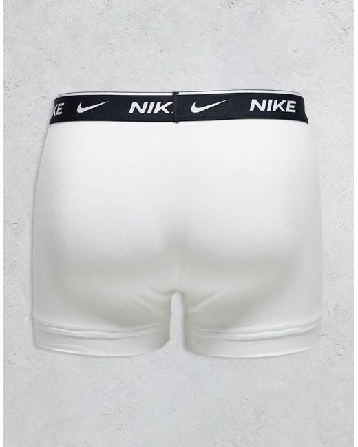 Nike Gray Essential Cotton Stretch 3 Pack Trunks for men