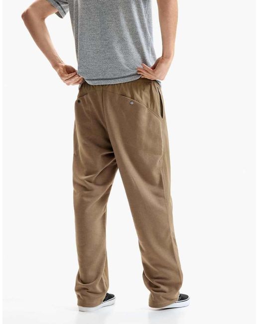 Desigual White Long Mixed-Fabric Trousers for men