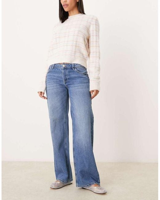 Pimkie Blue Low Rise Wide Leg Jeans