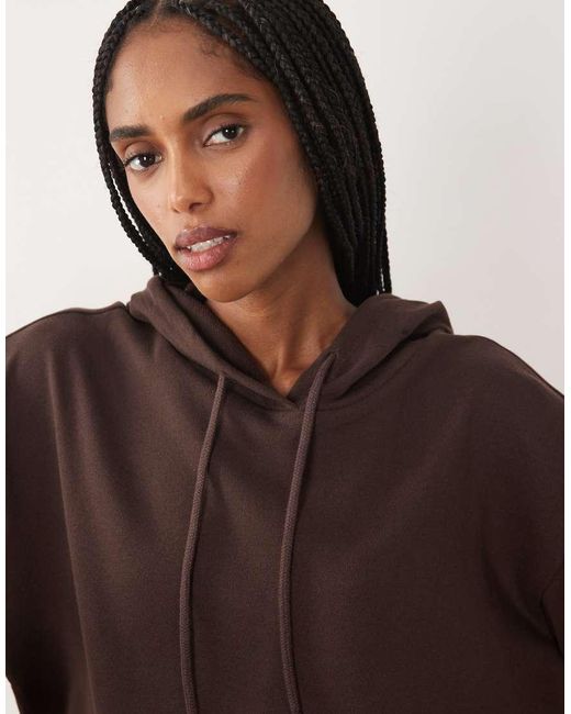 Jdy Brown Jersey Sweats Hoodie