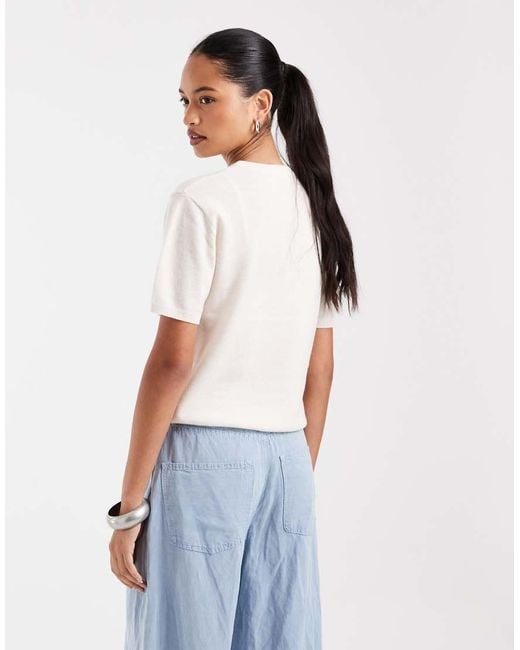 ASOS White 100% Merino Wool T-shirt