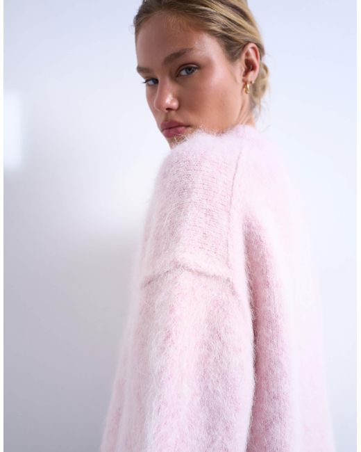 TOPSHOP White – hochwertiger strickpullover aus alpakawolle