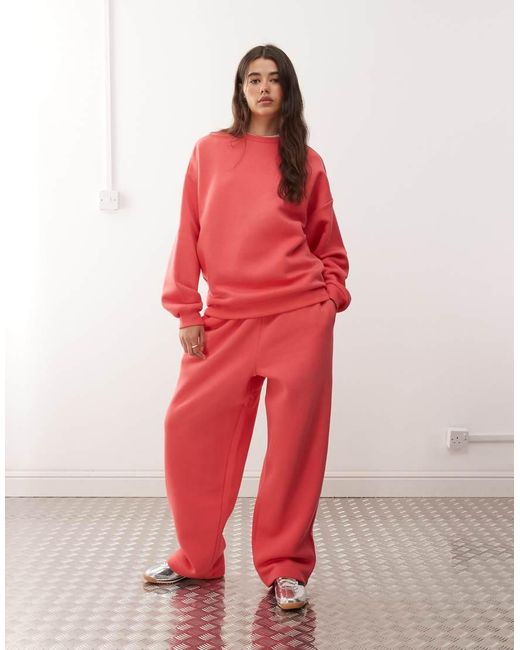 Collusion Red Heavyweight Boxy Sweat