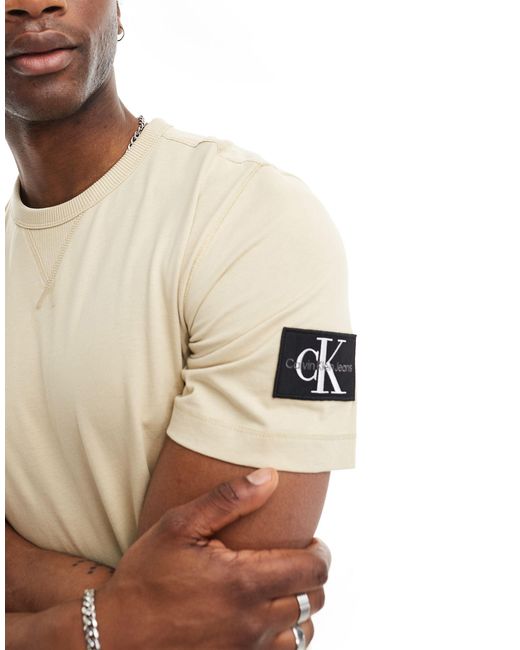 Calvin Klein Natural Badge Logo T-shirt for men
