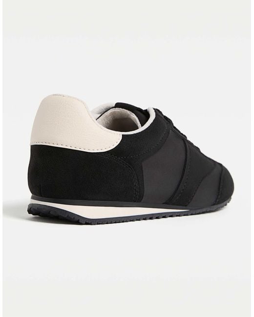 Stradivarius Black – weiche sneaker