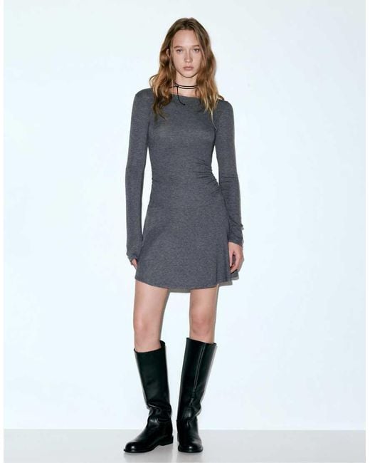 Pull&Bear Blue Soft Touch Short Dress