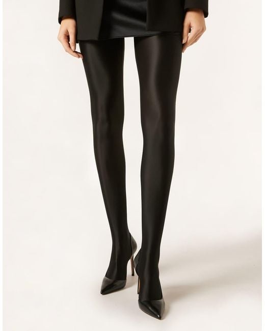 Calzedonia Black Satin Tights